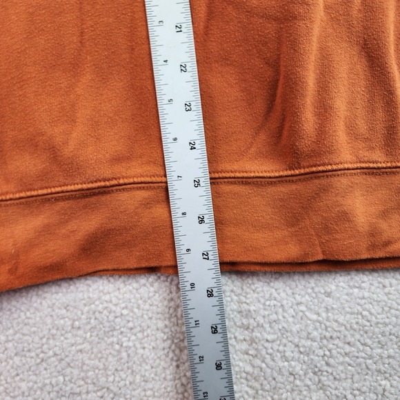 Starbucks Embossed Logo Sweatshirt Mens XL Burnt Orange Fleece Raglan - Picture 6 of 8